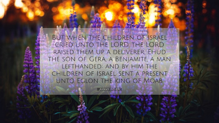 Picture 07 - Judges 3:15 KJV Desktop Wallpaper - But when the children of Israel cried unto the - Desktop Bible Verse Wallpaper