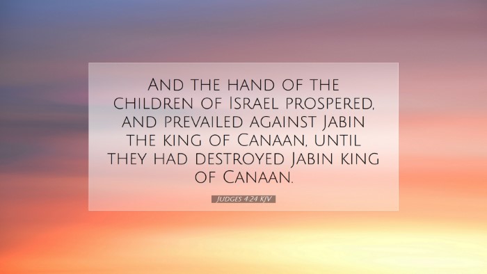 Picture 07 - Judges 4:24 KJV Desktop Wallpaper - And the hand of the children of Israel prospered, - Desktop Bible Verse Wallpaper