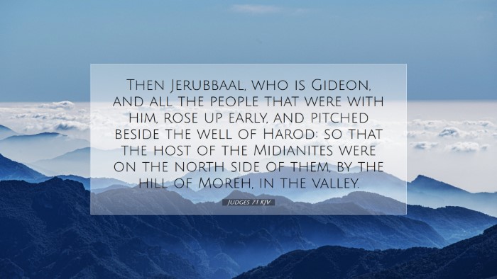 Picture 07 - Judges 7:1 KJV Desktop Wallpaper - Then Jerubbaal, who is Gideon, and all the people - Desktop Bible Verse Wallpaper