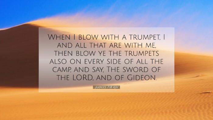 Picture 07 - Judges 7:18 KJV Desktop Wallpaper - When I blow with a trumpet, I and all that are - Desktop Bible Verse Wallpaper