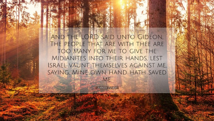 Picture 07 - Judges 7:2 KJV Desktop Wallpaper - And the LORD said unto Gideon, The people that - Desktop Bible Verse Wallpaper