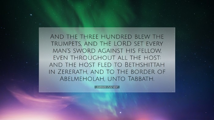 Picture 07 - Judges 7:22 KJV Desktop Wallpaper - And the three hundred blew the trumpets, and the - Desktop Bible Verse Wallpaper