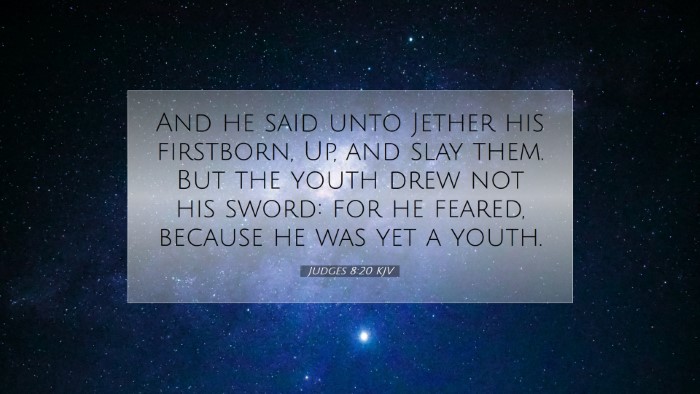 Picture 07 - Judges 8:20 KJV Desktop Wallpaper - And he said unto Jether his firstborn, Up, and - Desktop Bible Verse Wallpaper