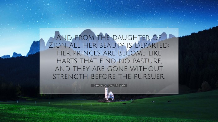 Picture 07 - Lamentations 1:6 KJV Desktop Wallpaper - And from the daughter of Zion all her beauty is - Desktop Bible Verse Wallpaper