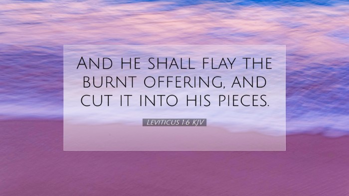 Picture 07 - Leviticus 1:6 KJV Desktop Wallpaper - And he shall flay the burnt offering, and cut it - Desktop Bible Verse Wallpaper