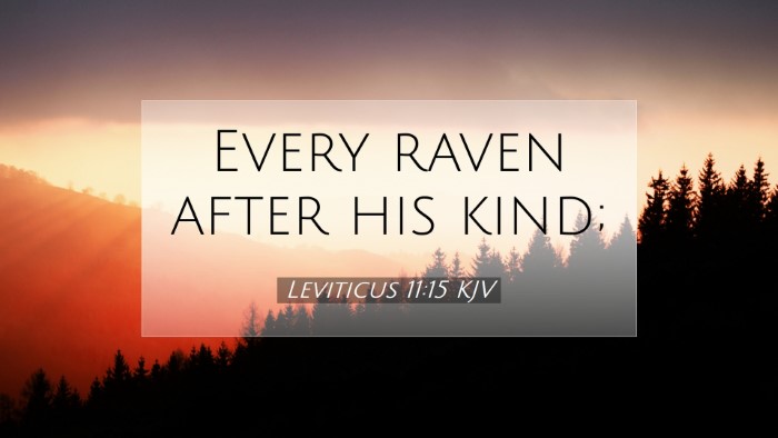 Picture 07 - Leviticus 11:15 KJV Desktop Wallpaper - Every raven after his - Desktop Bible Verse Wallpaper