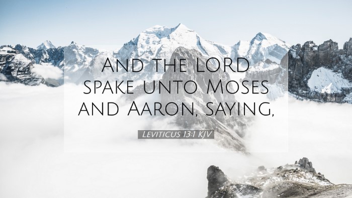 Picture 07 - Leviticus 13:1 KJV Desktop Wallpaper - And the LORD spake unto Moses and Aaron, - Desktop Bible Verse Wallpaper