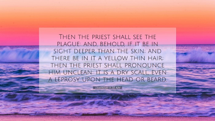 Picture 07 - Leviticus 13:30 KJV Desktop Wallpaper - Then the priest shall see the plague: and, - Desktop Bible Verse Wallpaper