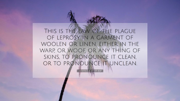 Picture 07 - Leviticus 13:59 KJV Desktop Wallpaper - This is the law of the plague of leprosy in a - Desktop Bible Verse Wallpaper