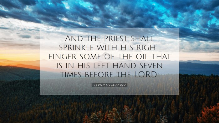 Picture 07 - Leviticus 14:27 KJV Desktop Wallpaper - And the priest shall sprinkle with his right - Desktop Bible Verse Wallpaper