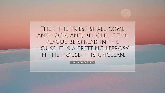 Picture 07 - Leviticus 14:44 KJV Desktop Wallpaper - Then the priest shall come and look, and, behold, - Desktop Bible Verse Wallpaper