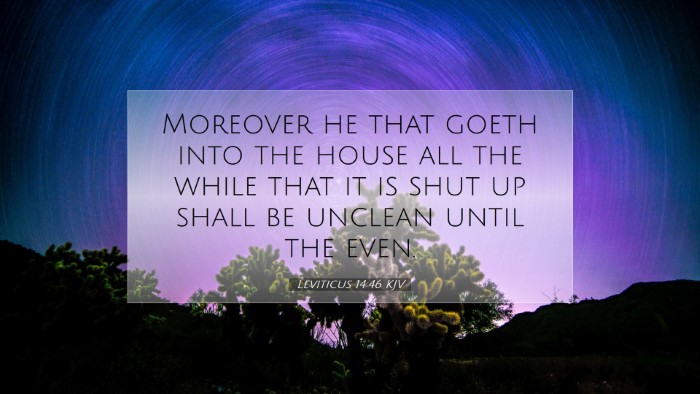 Picture 07 - Leviticus 14:46 KJV Desktop Wallpaper - Moreover he that goeth into the house all the - Desktop Bible Verse Wallpaper