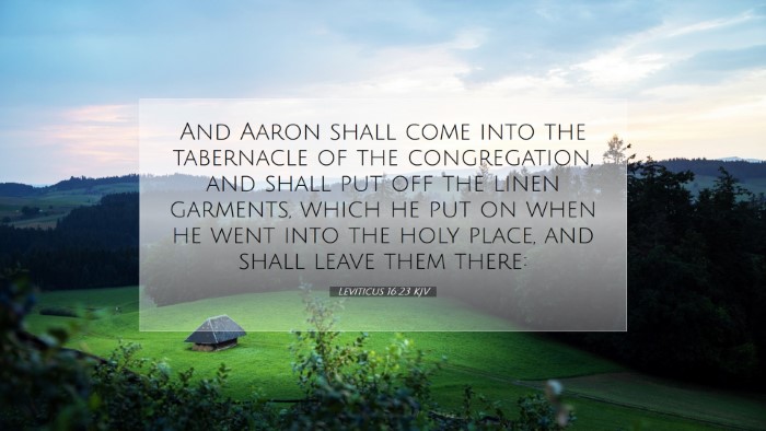Picture 07 - Leviticus 16:23 KJV Desktop Wallpaper - And Aaron shall come into the tabernacle of the - Desktop Bible Verse Wallpaper