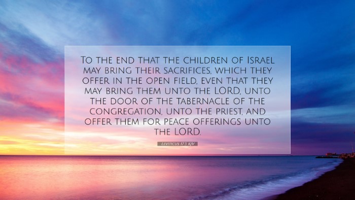 Picture 07 - Leviticus 17:5 KJV Desktop Wallpaper - To the end that the children of Israel may bring - Desktop Bible Verse Wallpaper