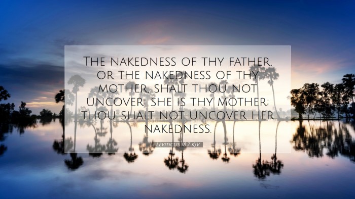 Picture 07 - Leviticus 18:7 KJV Desktop Wallpaper - The nakedness of thy father, or the nakedness of - Desktop Bible Verse Wallpaper
