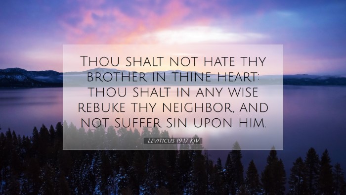 Picture 07 - Leviticus 19:17 KJV Desktop Wallpaper - Thou shalt not hate thy brother in thine heart: - Desktop Bible Verse Wallpaper
