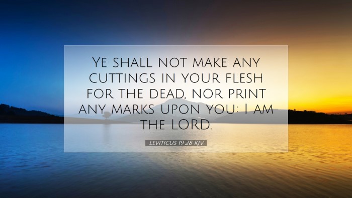 Picture 07 - Leviticus 19:28 KJV Desktop Wallpaper - Ye shall not make any cuttings in your flesh for - Desktop Bible Verse Wallpaper