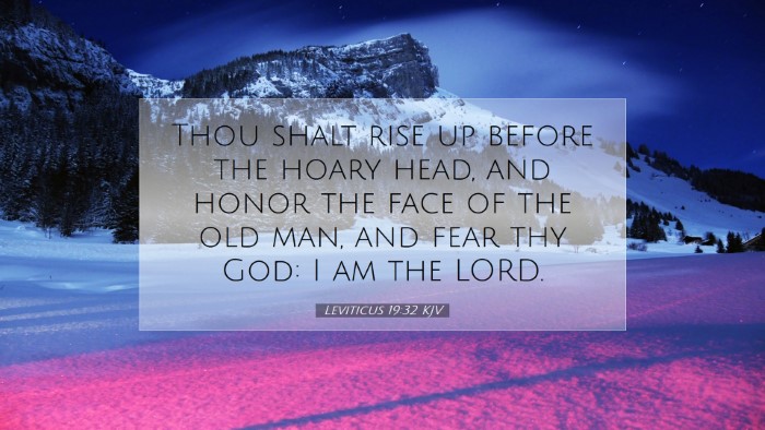 Picture 07 - Leviticus 19:32 KJV Desktop Wallpaper - Thou shalt rise up before the hoary head, and - Desktop Bible Verse Wallpaper