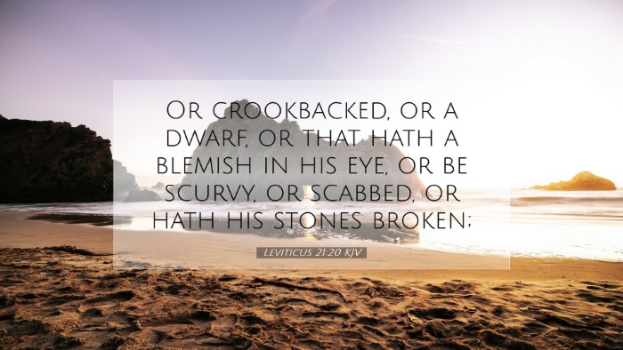 Picture 07 - Leviticus 21:20 KJV Desktop Wallpaper - Or crookbacked, or a dwarf, or that hath a - Desktop Bible Verse Wallpaper
