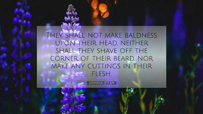 Picture 07 - Leviticus 21:5 KJV Desktop Wallpaper - They shall not make baldness upon their head, - Desktop Bible Verse Wallpaper
