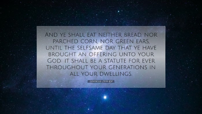 Picture 07 - Leviticus 23:14 KJV Desktop Wallpaper - And ye shall eat neither bread, nor parched corn, - Desktop Bible Verse Wallpaper