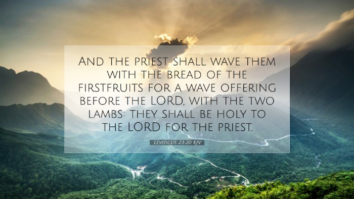 Picture 07 - Leviticus 23:20 KJV Desktop Wallpaper - And the priest shall wave them with the bread of - Desktop Bible Verse Wallpaper