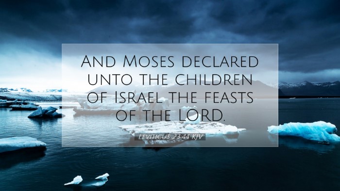 Picture 07 - Leviticus 23:44 KJV Desktop Wallpaper - And Moses declared unto the children of Israel - Desktop Bible Verse Wallpaper