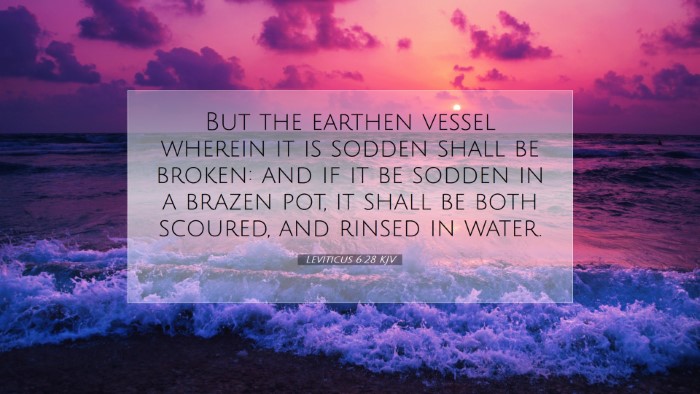Picture 07 - Leviticus 6:28 KJV Desktop Wallpaper - But the earthen vessel wherein it is sodden shall - Desktop Bible Verse Wallpaper