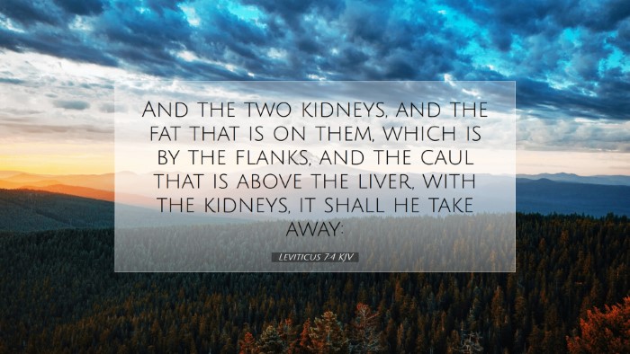 Picture 07 - Leviticus 7:4 KJV Desktop Wallpaper - And the two kidneys, and the fat that is on them, - Desktop Bible Verse Wallpaper
