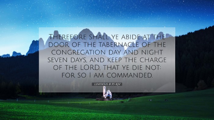 Picture 07 - Leviticus 8:35 KJV Desktop Wallpaper - Therefore shall ye abide at the door of the - Desktop Bible Verse Wallpaper