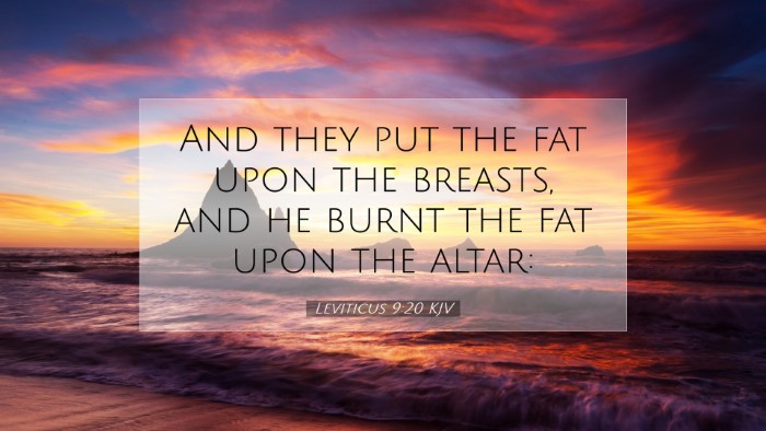 Picture 07 - Leviticus 9:20 KJV Desktop Wallpaper - And they put the fat upon the breasts, and he - Desktop Bible Verse Wallpaper