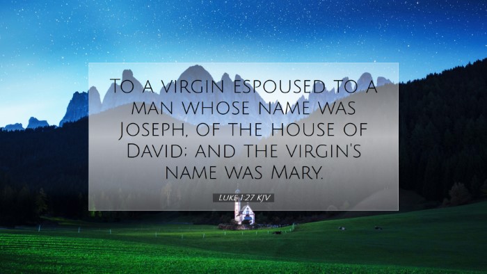 Picture 07 - Luke 1:27 KJV Desktop Wallpaper - To a virgin espoused to a man whose name was - Desktop Bible Verse Wallpaper