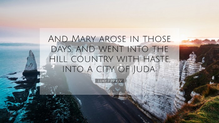 Picture 07 - Luke 1:39 KJV Desktop Wallpaper - And Mary arose in those days, and went into the - Desktop Bible Verse Wallpaper