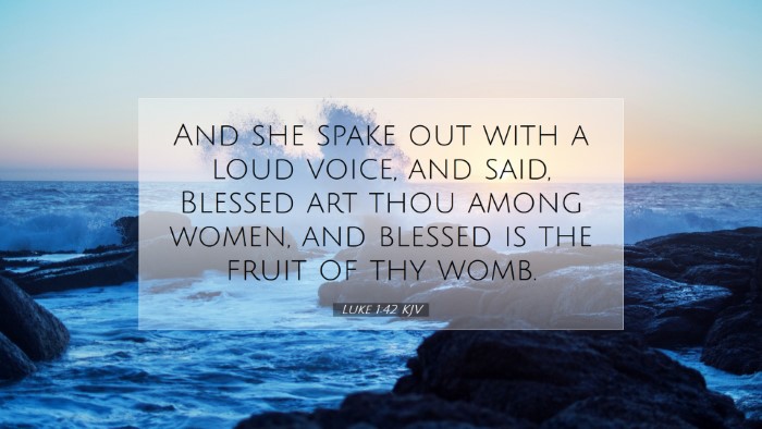 Picture 07 - Luke 1:42 KJV Desktop Wallpaper - And she spake out with a loud voice, and said, - Desktop Bible Verse Wallpaper
