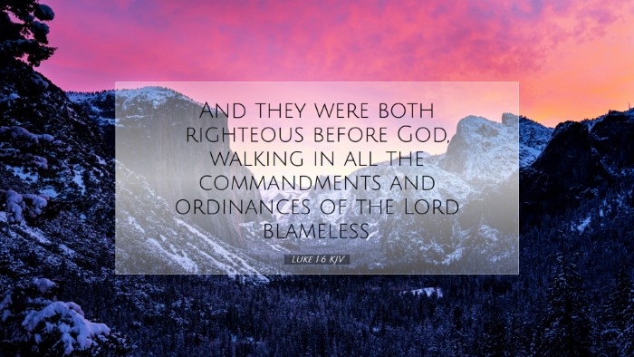 Picture 07 - Luke 1:6 KJV Desktop Wallpaper - And they were both righteous before God, walking - Desktop Bible Verse Wallpaper