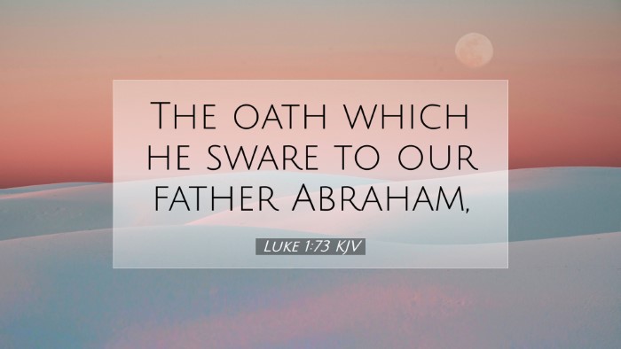 Picture 07 - Luke 1:73 KJV Desktop Wallpaper - The oath which he sware to our father - Desktop Bible Verse Wallpaper