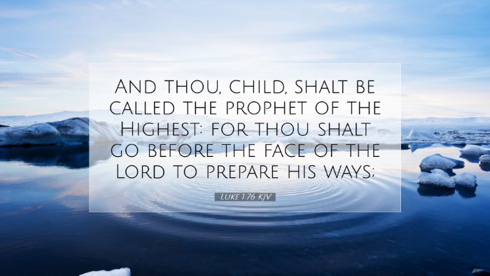 Picture 07 - Luke 1:76 KJV Desktop Wallpaper - And thou, child, shalt be called the prophet of - Desktop Bible Verse Wallpaper