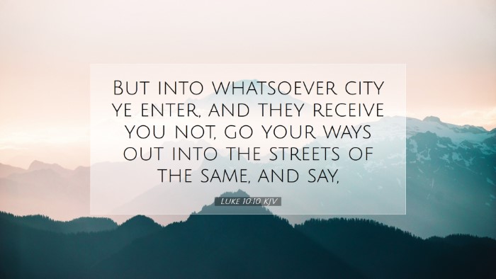 Picture 07 - Luke 10:10 KJV Desktop Wallpaper - But into whatsoever city ye enter, and they - Desktop Bible Verse Wallpaper