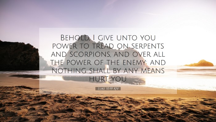 Picture 07 - Luke 10:19 KJV Desktop Wallpaper - Behold, I give unto you power to tread on - Desktop Bible Verse Wallpaper