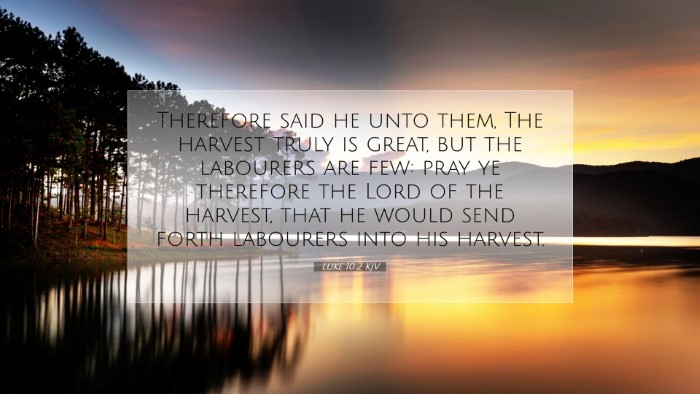 Picture 07 - Luke 10:2 KJV Desktop Wallpaper - Therefore said he unto them, The harvest truly is - Desktop Bible Verse Wallpaper