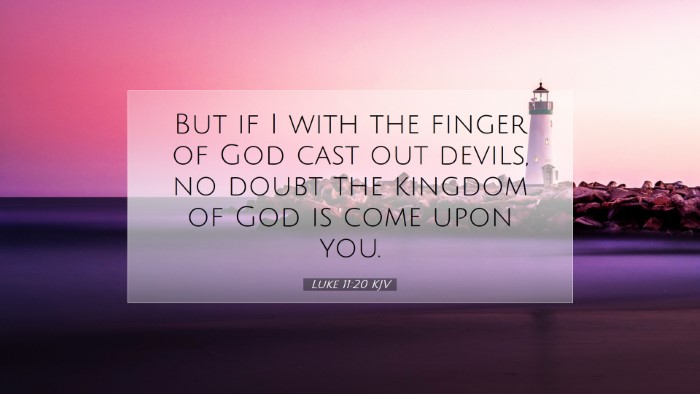 Picture 07 - Luke 11:20 KJV Desktop Wallpaper - But if I with the finger of God cast out devils, - Desktop Bible Verse Wallpaper