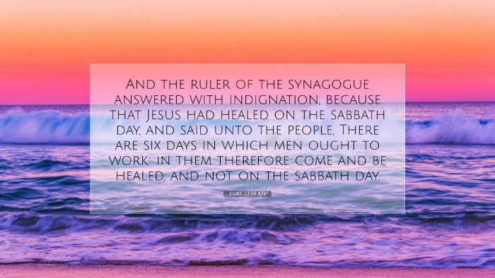 Picture 07 - Luke 13:14 KJV Desktop Wallpaper - And the ruler of the synagogue answered with - Desktop Bible Verse Wallpaper