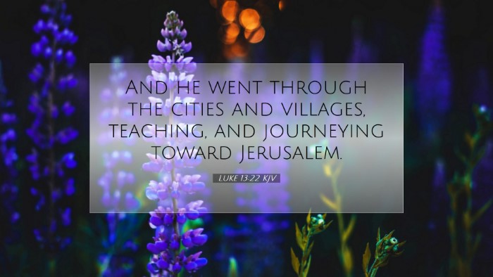 Picture 07 - Luke 13:22 KJV Desktop Wallpaper - And he went through the cities and villages, - Desktop Bible Verse Wallpaper