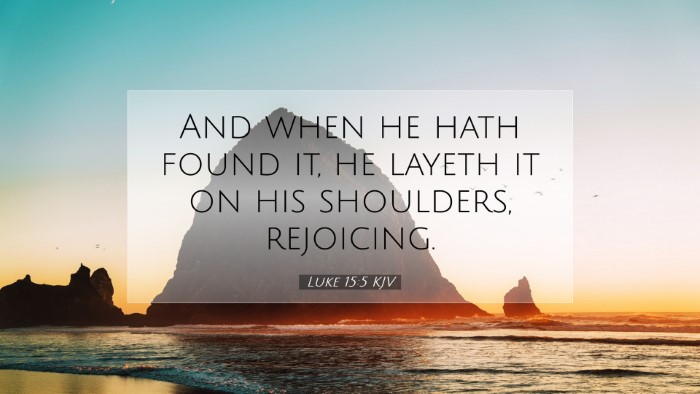 Picture 07 - Luke 15:5 KJV Desktop Wallpaper - And when he hath found it, he layeth it on his - Desktop Bible Verse Wallpaper