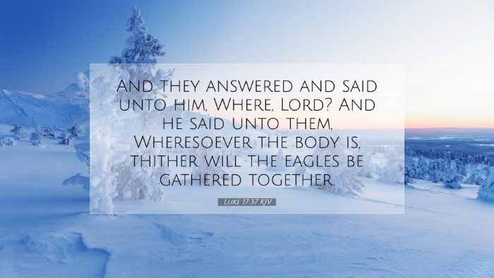 Picture 07 - Luke 17:37 KJV Desktop Wallpaper - And they answered and said unto him, Where, Lord? - Desktop Bible Verse Wallpaper