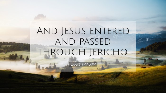 Picture 07 - Luke 19:1 KJV Desktop Wallpaper - And Jesus entered and passed through - Desktop Bible Verse Wallpaper