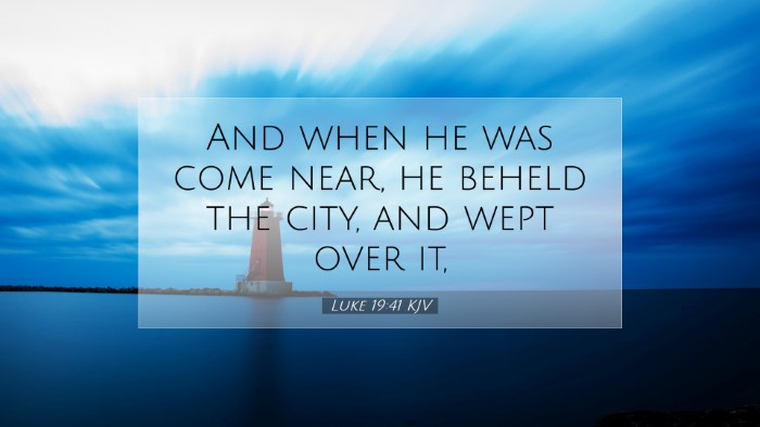 Picture 07 - Luke 19:41 KJV Desktop Wallpaper - And when he was come near, he beheld the city, - Desktop Bible Verse Wallpaper