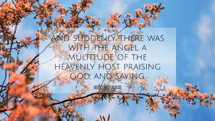 Picture 07 - Luke 2:13 KJV Desktop Wallpaper - And suddenly there was with the angel a multitude - Desktop Bible Verse Wallpaper