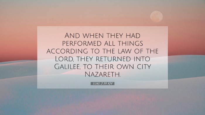 Picture 07 - Luke 2:39 KJV Desktop Wallpaper - And when they had performed all things according - Desktop Bible Verse Wallpaper