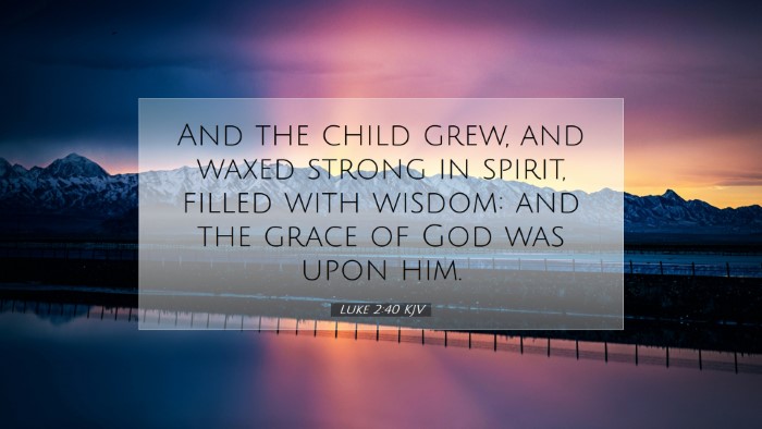 Picture 07 - Luke 2:40 KJV Desktop Wallpaper - And the child grew, and waxed strong in spirit, - Desktop Bible Verse Wallpaper